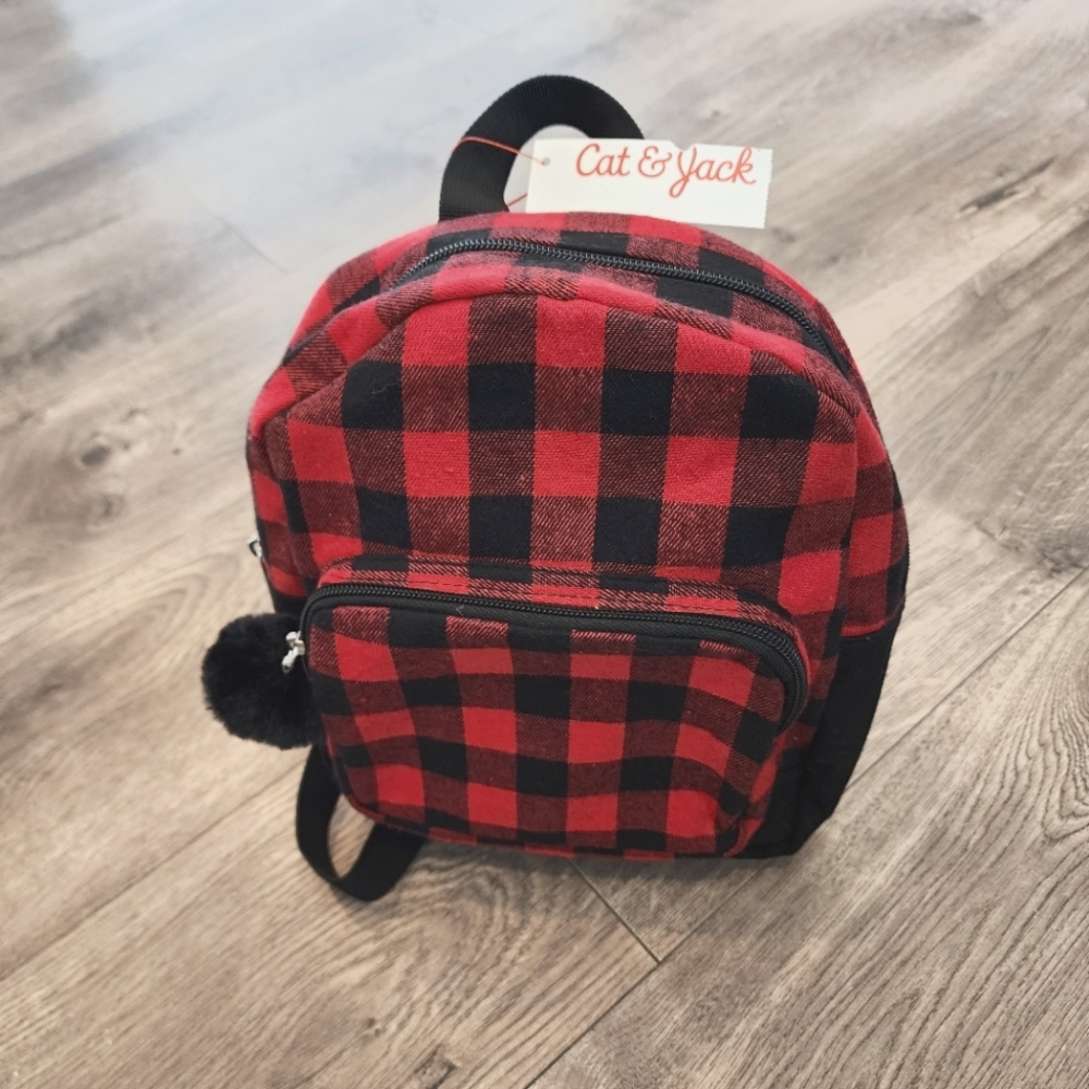 CAT & JACK | Red Buffalo Check Plaid | Back-Pack | NWT